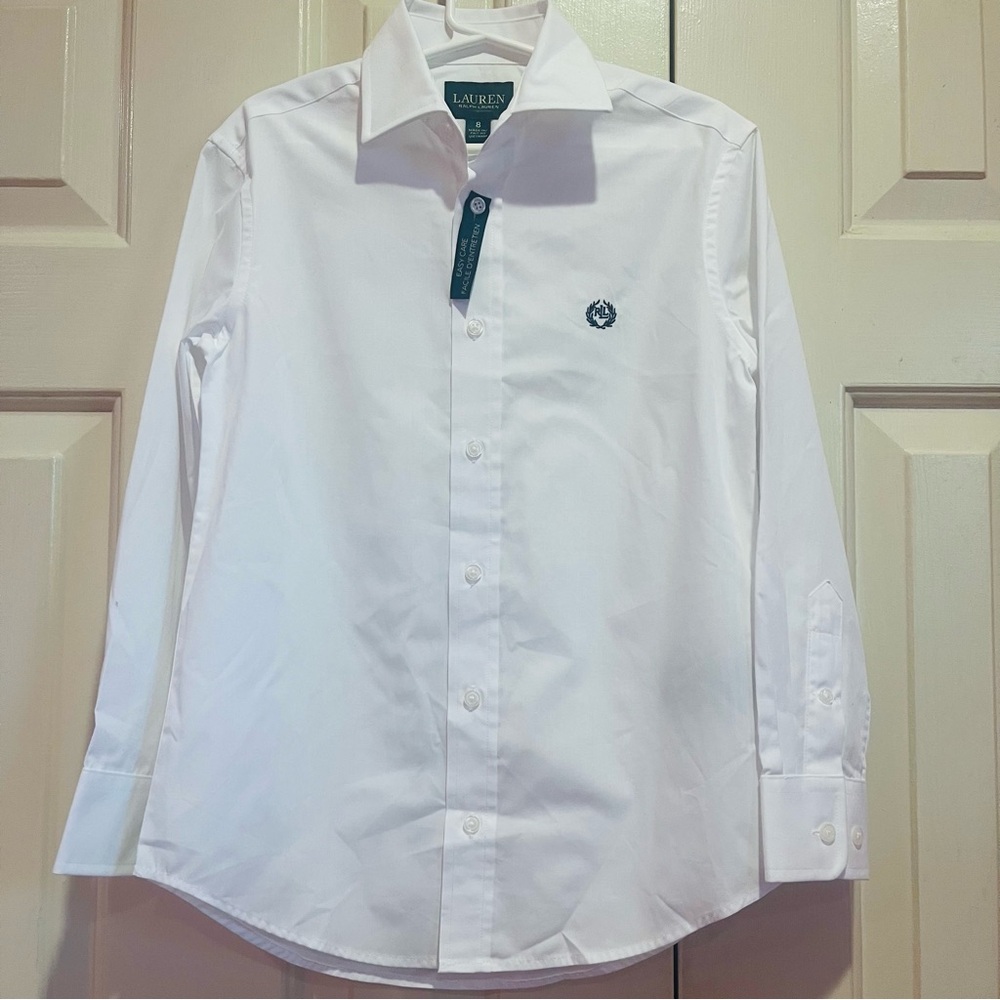 Lauren Ralph Lauren Dress Shirt Boys Size 8 White